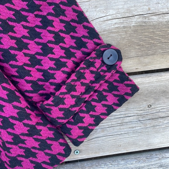 NWT George Houndstooth Button Up Cropped Blazer - Picture 4 of 7